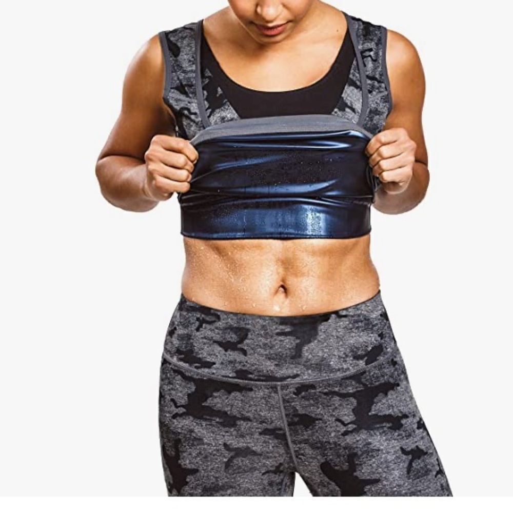 New without Tags Ladies Sweat Shaper Camo Tank and Leggings‎ Set Large/XL